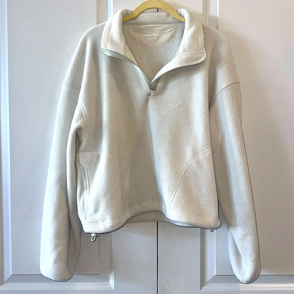Outdoor Voices Primofleece 1/4 Zip Oyster
